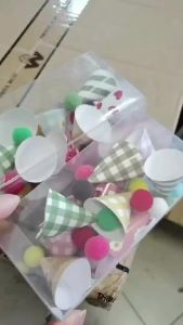 Mini Colorful Party Hat Cake Toppers Gift Decoration Dessert Flag for Wedding Birthday Party DIY Decor Baby Shower 15Pcs/set