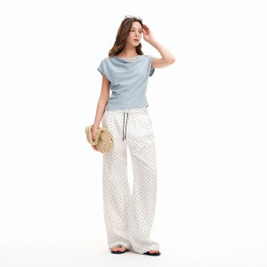 DUSHU | French Retro Illusion Layer Short Sleeve Top Summer