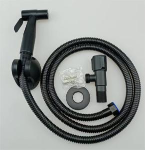 3 in 1 SUS304 Stainless Steel Toilet Spray with Holder and 1.5m Hose Black High Pressure Bathroom Steel Flush Kit