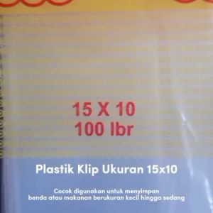Plastik Klip Bening Ukuran 10cm x 15cm / 15cm x 10cm isi 100pcs