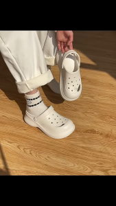 รองเท้าหัวโตส้นสูง2+5CM รองเท้าพื้นนุ่มนิ่มใส่สบาย แฟชั่น ลําลอง พื้นยางEVA เบามาก นิ่มเหมือนเหยียบขี้ สไตล์เกาหลี รุ่น：Z12