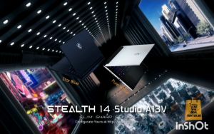 * Free upgrade on Car0useII * MSI Stealth 14 Studio A13VG - 227 SG 14" QHD+ 16:10 240Hz RTX MUX Switch Intel Light Weight Gaming Workstation Laptop with USB Type C Thunderbolt 4 * Free Delivery *