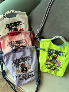 New Womens Coconut Tree Panda Embroidery Bag Fashionable Versatile Large Capacity Single Shoulder Slant Crossbody Bag