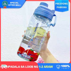【Extra-large Capacity】1.5L Water Bottles with Scale Marker and Carry Handle Outdoor Sports Camping on-go Trip Leak-proof Portable Water Drinking Tumbler Gym Fitness Drink Cups