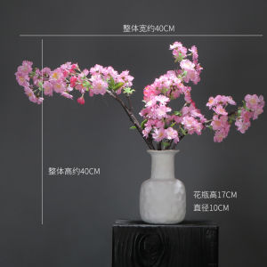 New Chinese Style Artificial Cherry Blossom Branches Home Decor Flower Arrangement Living Room Table Centerpiece Dining Table Decoration