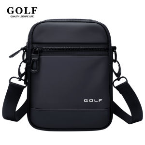 GOLF kualiti Crossbody beg untuk lelaki nilon bahu beg kasual lelaki telefon bimbit perjalanan hitam Mini salib beg ringan kecil Sling rasul salib badan kalis air
