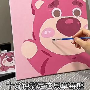 20x20cm DIY  Painting Kuromi Series Childrens Cartoon Animation   Paint By Numbers  Painting Childrens Birthday Gifts  手工DIY数字油画