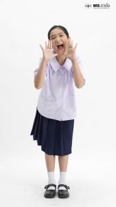 MS ตาชั่ง กระโปรงนักเรียนหญิงจีบรอบ ผ้าโทเรสีกรมกลาง/กรมเข้ม - ขนาดไซส์ - ความยาว x รอบเอว (นิ้ว)