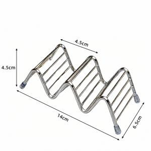 Stainless Steel Wave Soap Dish Holder Draining Soap Rack with Removable Tray Non Slip Bathroom Sink Organizer