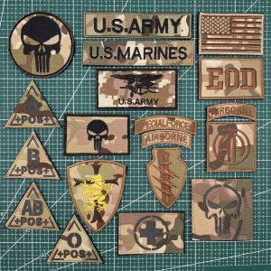 US Navy SEALs Embroidered Velcro Label Armband Camouflage Marine Corps Badge Sticker Tactical Morale Medal