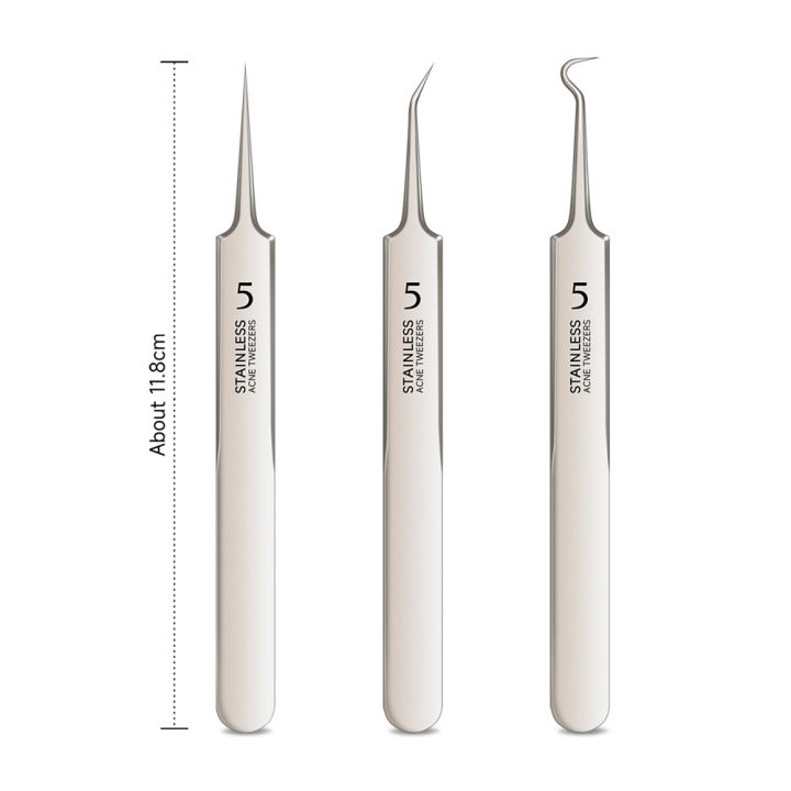Blackhead Remover Tweezers, Blackhead Remover Comedone Extractor Stainless Steel Precision Pimple Popper Tool for Whitehead Acne Blemishes