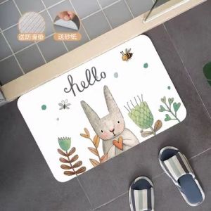 Thảm Sàn Phòng Tắm Nhanh Khô Thảm Phòng Vệ Sinh Thảm Phòng Tắm Chống Trượt Thấm Hút Thảm Cửa Phòng Tắm Thảm Sàn Bằng Bùn Giun Silicon