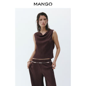 Mango | Áo Blouse Dây Đeo Mở Lưng Có Đính Hạt