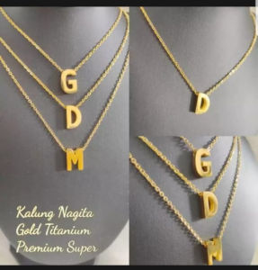 (Request)Titanium Kalung Nagita Hufuf Abjad A-Z