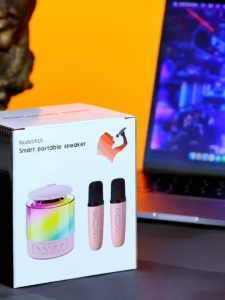 ✅SG Brand🔥】RICHMENT 🎤 Wireless Karaoke Speaker with Dual Mics & Voice Effects 🎶 | 360° HiFi Sound + Deep Bass | RGB Party Lights + Noise Reduction | Bluetooth 5.3 Speaker for Singing Teaching & Home Use | 🎁 Perfect Gift for Music Lovers & Kids