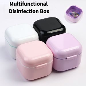 1Pc Plastic Nail Tool Sterilizer Box Nail Drill Bits Cleaning Box Polishing Tools Soaking Tray Manicure Pedicure Storage Case