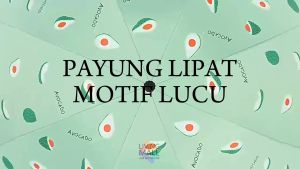 Payung Lipat Anti UV Hujan Dan Cerah Motif Lucu / Warna Random