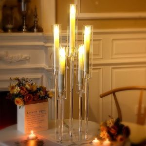 Đèn Nến Điện Acrylic Phong Cách Châu Âu Đồ Trang Trí Bàn Ăn Lãng Mạn Pháp Đèn Nến Trang Trí Lễ Cưới Cho Phòng Khách