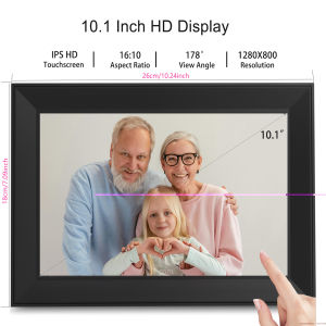 Digital Picture Frame 10.1 Inch Smart WiFi Digital Photo Frame Send Pictures from Anywhere via App Great Gift for Mom and Women