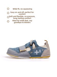 THEMULE | Ugly-chic Wide-foot Genuine Leather Hook-and-loop Flat Casual Shoes