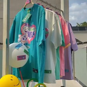 แฟชั่นฤดูร้อนหญิงแขนสั้น TEE สันทนาการ O-คอเสื้อยืด