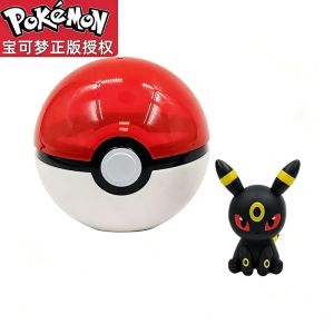 Takara Tomy | Genuine Pokemon Anime Figures Pikachu Sylveon Gengar Eevee Mew Vulpix Cute Pet Action Dolls Model Poke Ball Ornament Toy Gift