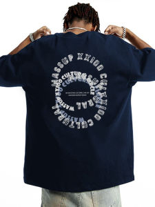 Wassup XXíoO American Pure Cotton Short Sleeve T-Shirt 2024 New Summer Trendy Loose Mens Top Womens Fashion Sun Protection Wear