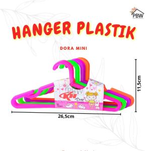 1 Set Hanger Plastik Anak Dora Mini KH 12pcs / Gantungan Pakaian Anak / Hanger Anak