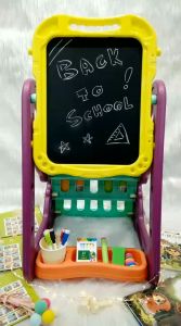 กระดานไวท์บอร์ดเด็ก ชั้นวางหนังสือเด็ก, ชั้นเก็บของเด็ก ใช้งานได้ 2 แบบ