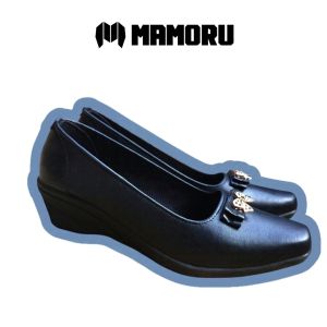 SEPATU FORMAL PANTOFEL KULIT WEDGES WANITA GURU KANTOR SISWA