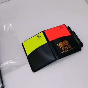 ใบเหลืองใบแดงสำหรับกรรมการฟูตึกบอล หน้าปก PVC สำหรับผู้ตัดสินการแข่งขัน คู่เหลือง 10 บาท