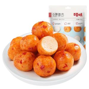 BE＆CHEERY | Q Bouncy Ready-to-Eat Seafood Fish Balls Snack Small Pack Spicy 108gx2 Bag