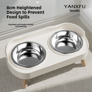 YANXIAOFU | Raised Feeding & Drinking Dog Bowl Stainless Steel