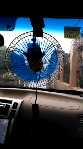 HX-T303 Vehicle Fan Double Headed Car Fan 12V