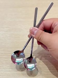 Thìa cà phê bằng thép không gỉ mạ vàng/bạc chất lượng cao Muỗng trà dài bằng thép không