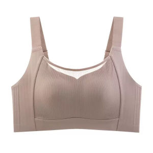 Large Breasts Look Small Without Traces and No Wire Ring Adjustment Type Underwear Lifting and Anti-exposed Breathable Bra