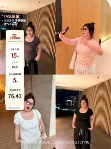 เสื้อยืดคอกลมแขนสั้นผ้าโพลีเอสเตอร์ผสมสำหรับผู้หญิงไซส์ใหญ่ ทรงหลวม ทรงเข้ารูป ระบายอากาศได้ดี ทรงหลวม ทรงเข้ารูป ทรงเข้ารูป