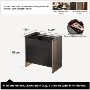 Sleek Modern Italian Luxury Bedside Table