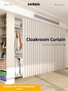 LEZHIHE | Privacy Sliding Rail Customizable No-drill Closet Curtain