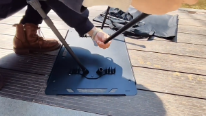 Orzee Portable Tactical Aluminum Folding Table with Height Adjustment for Outdoor Camping & Picnic. Lightweight and Portable. Height Adjust. Handle Design.