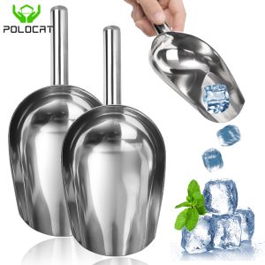 Polocat Stainless Steel Ice Cube Scoop Bar Buffet Kitchen Spice Candy Flour Nut Scoop Spoon Dry Goods Shovel Party Kitchen Accessories