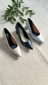 Giày Cao Gót Đế Vuông 5cm Mũi Nhọn Basic Pixie P055
