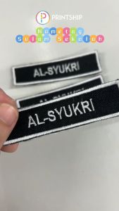 [PERLU DIJAHIT] 1 SET 3PCS/NAMA | NAMETAG SULAM SEKOLAH | EMBROIDERY NAMETAG | MAX 14 HURUF | EXPRESS DELIVERY POS DALAM 2 HARI BEKERJA