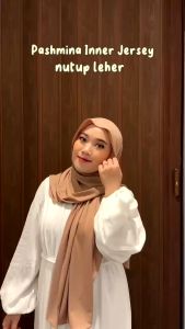 Jilbab instan Pashmina inner jersey Kerudung pasmina oval Hijab instan dewasa kekinian terbaru 2024