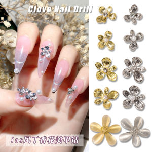 Nail Art Decorations 3D Lavender Flower Design Nail Tips Rhinestones Korean Style Comfortable Easy to Use for Any Skin Type