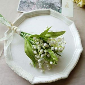 Hoa giả - 1 cành hoa linh lan giả dài 37cm decor siêu xinh