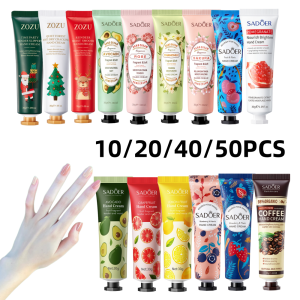 *Random Style* 10/20/40/50 Pieces Christmas Hand Cream Set Refreshing and Moisturizing Hand Cream Gift Set Hydrating Anti-Chapping Long-Lasting Fragrance