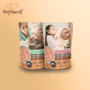 PetMarra Natural Meat Loaf Adult Cat Wet Food Pouch Salmon Flavor 80g BUNDLE OF 12 meatloaf cats pet foods all breeds