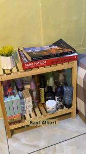 Rak Bumbu Dapur 2 susun || Rak Kosmetik || Rak Skincare FINISHING CLEAR || R.P 30CM ||