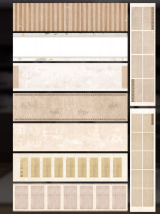 Half Maturated Xuan Paper Six Feet Landscape Grids Wax Dyed Double Page for Book Fair Special Use Art And Culture Supplies